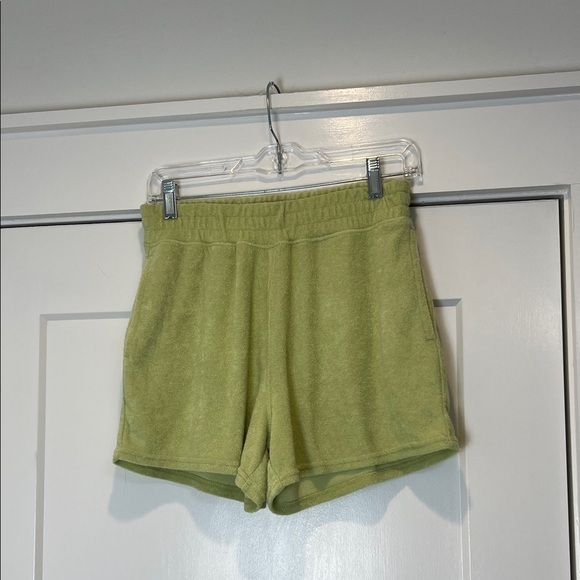 Hollister Light Green Terry Cloth Women's ultra high rise Shorts size small. - Picture 1 of 7